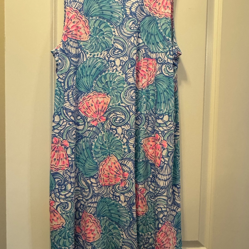 Lilly Kristen dress in Colorful Sleeveless Dress with Seashell Print